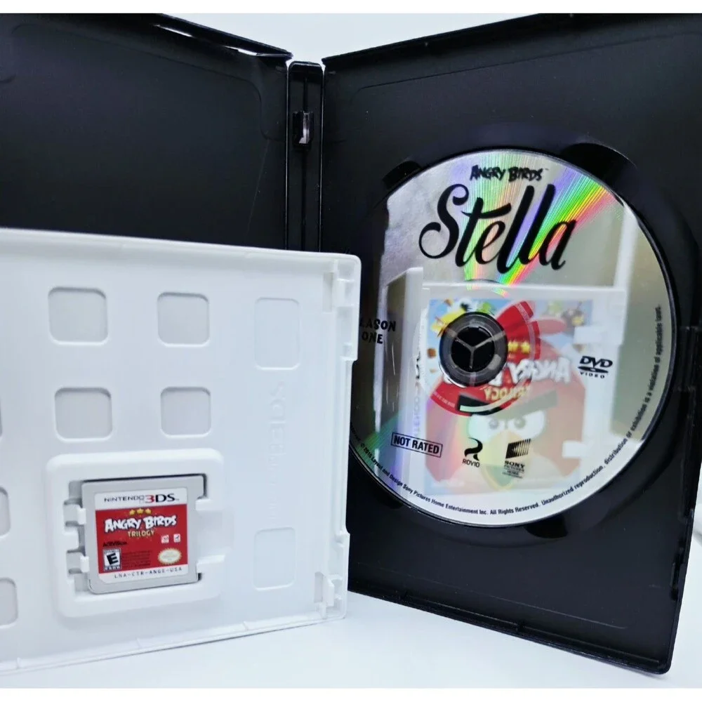 Angry Birds Trilogy Nintendo 3DS Game and Stella Season 1 DVD Bundle Complete
